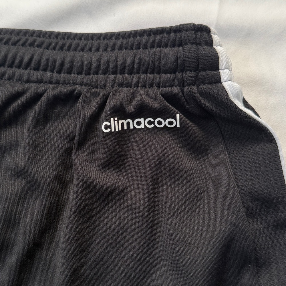 adidas Black Athletic Shorts with White Side Stripes - Picture 4 of 6